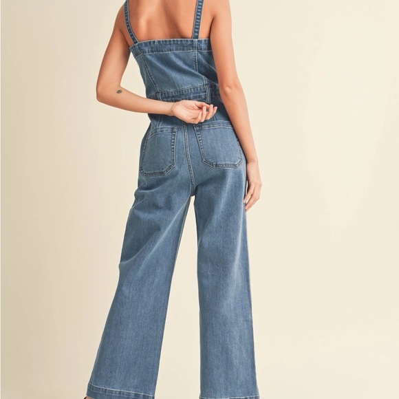 Miou Muse Denim Jumpsuit - Picture 4 of 14